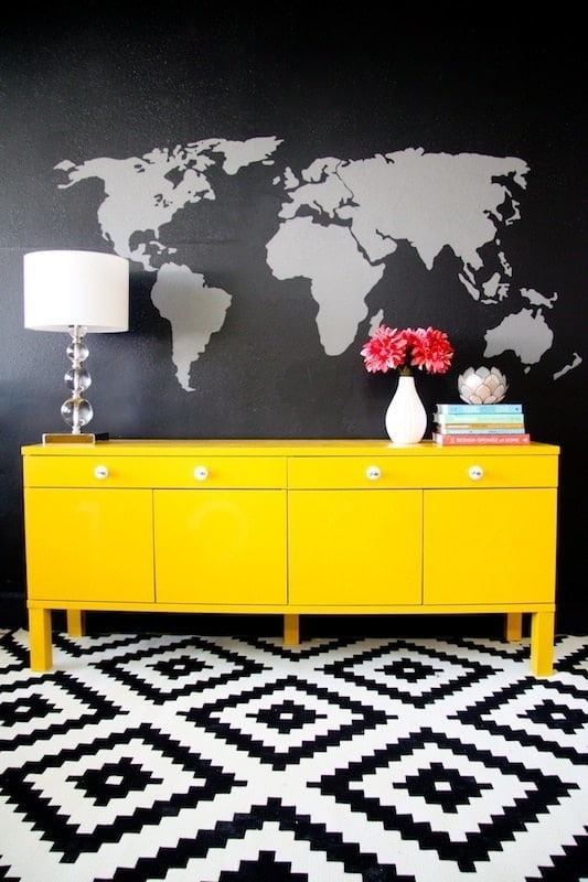 create a map wall mural