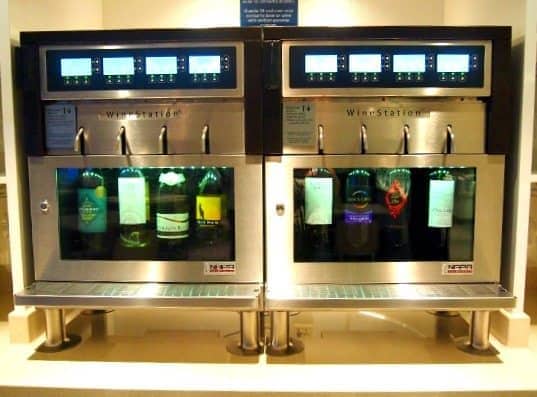 Wine dispenser machine on Norwegian Getaway. My favourite part of the ship and to be found in the buffet restaurant.