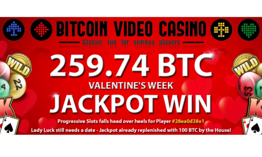 Bitcoin PR Buzz Bitcoin Video Casino Jackpot