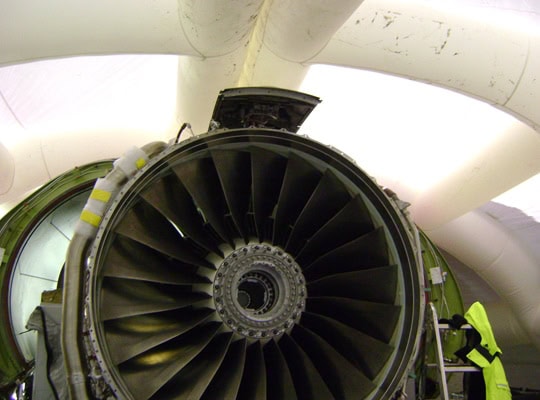 inflatable engine change shelter