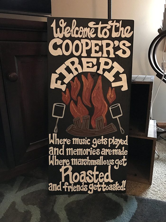 Amazing Wood Metal Fire Pit Signs For Your Deck Or Patio