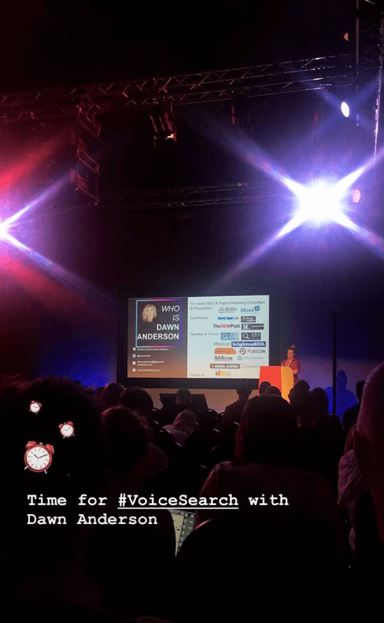 Voice Search - Dawn Anderson - European Search Conference 2018