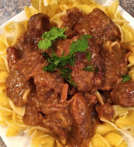 Slow Cooker Beefy Gravy and Noodles Norine's Nest