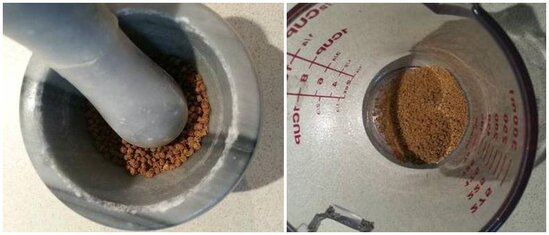 Menumbuk voer yang kasar hingga halus
