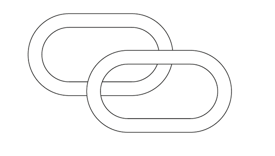 overlapping shapes with offset
