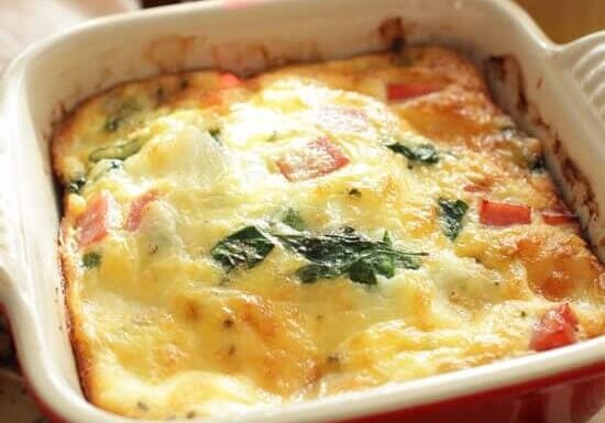 Crustless Spinach Quiche For One | One Dish Kitchen