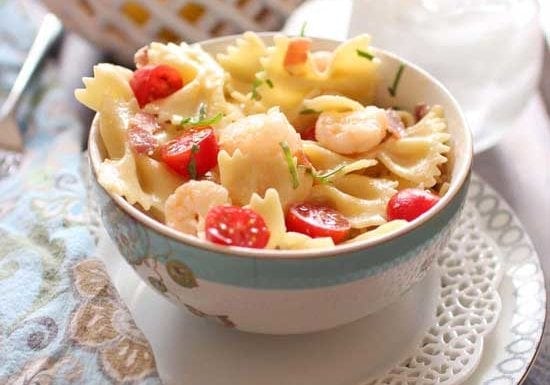 Shrimp and Prosciutto Pasta For One | One Dish Kitchen