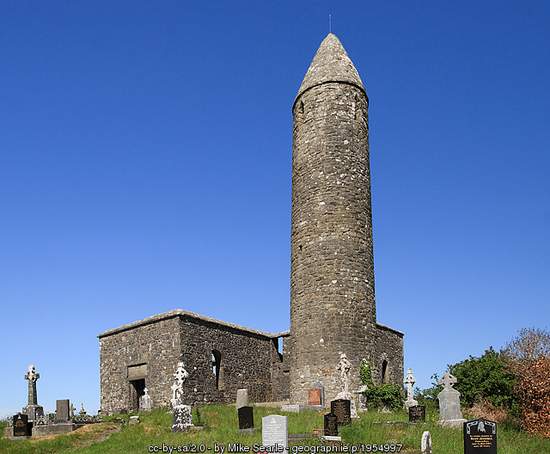 Turlough Round Tower and Church, County Mayo