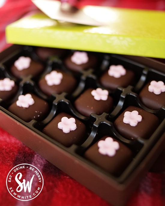 rose and raspberry chocolates for valentines day