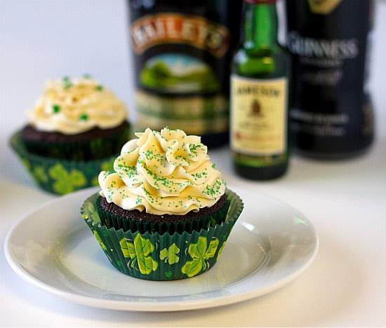 Irish Cupcakes - Baileys, Jameson and Guiness