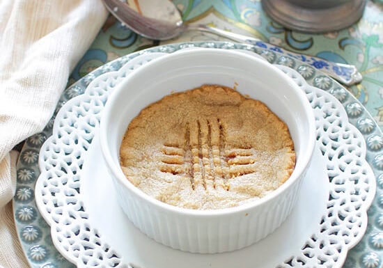 Deep Dish Peanut Butter Cookie For One | One Dish Kitchen