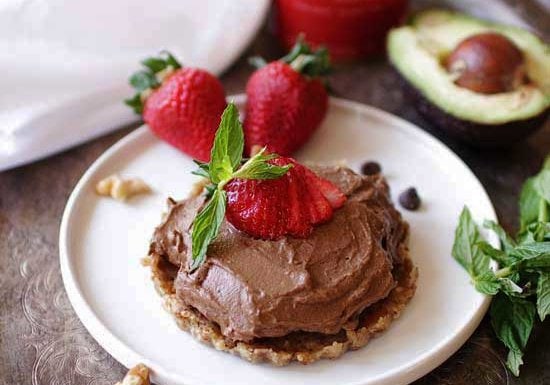 Chocolate Avocado Tart For One