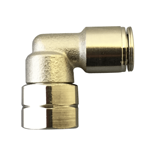 1/4" X 1/8" 90 degree Swivel Female Elbow Fitting Platinum Air Quality Motorcycle Air Suspension