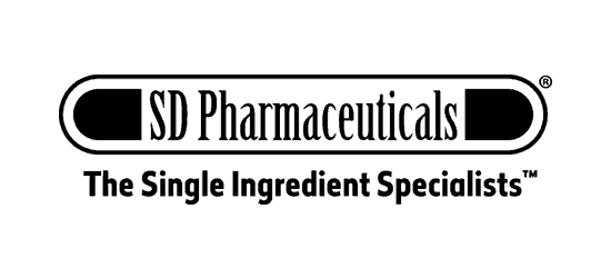sd pharmaceuticals logo tube capsule shape with sd pharmaceuticals in thin font the single ingredient specialists below