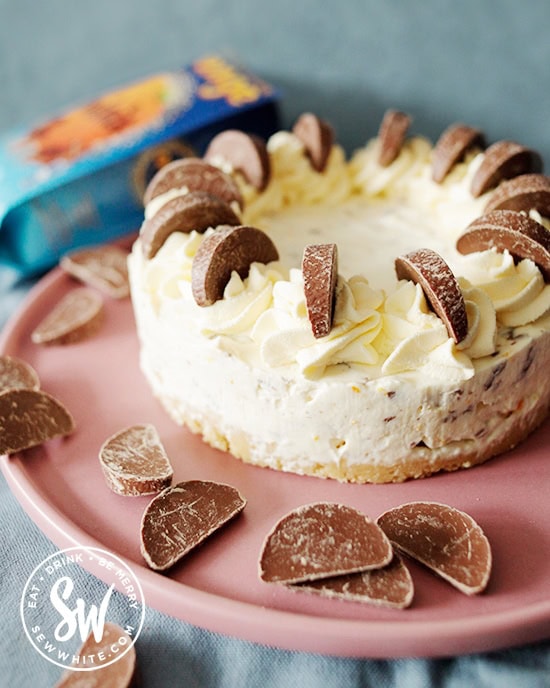 Terrys chocolate orange no bake cheesecake.