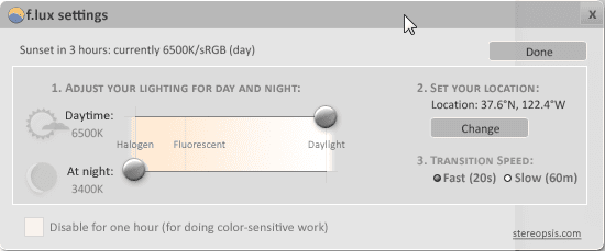 flux settings