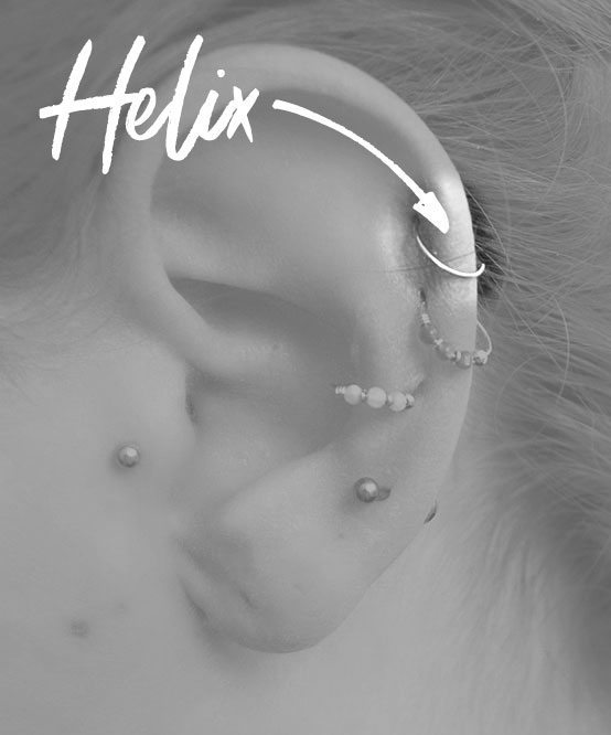 helix ear piercing