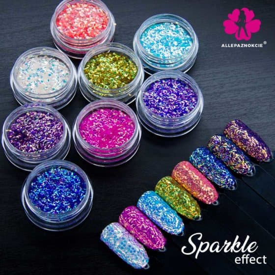 Inspiracje - Sparkle effect - nowość w świecie zdobień 1 sparkle effect ozdoba do paznokci