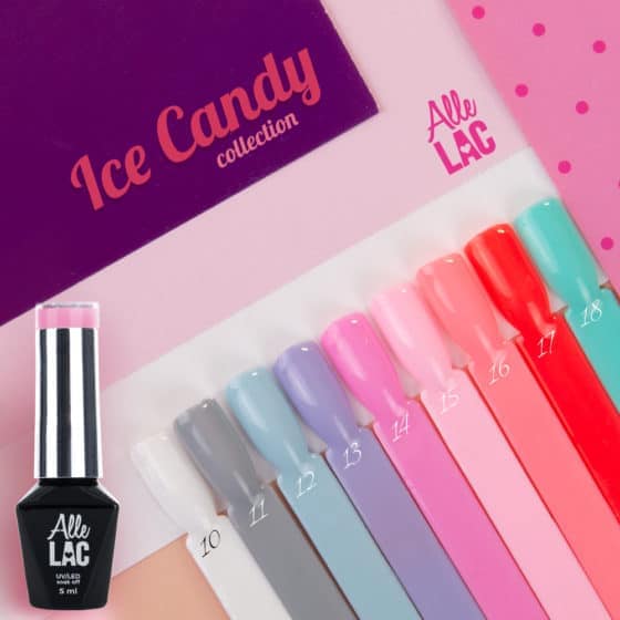 Nowości - Lakiery hybrydowe Ice Candy - nowa kolekcja od AlleLac 1 kolekcja lakierów hybrydowych Ice Candy