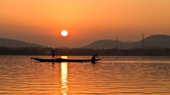 SUNSET AT CHILIKA