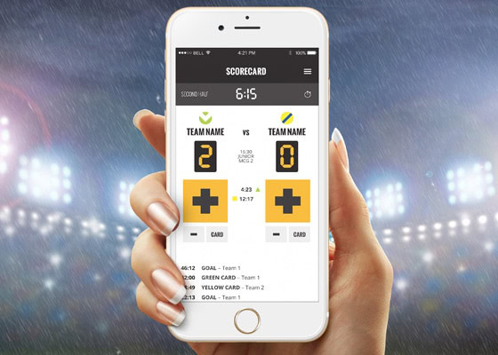 Umpy app design shown on mobile phones