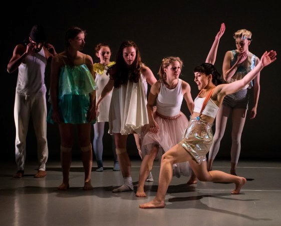 All seven dancers in Sally Marie's I am 8 (photo: Chantal Guevara)