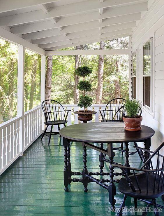 TURQUOISE PORCH FLOOR PAINT COLOR IDEAS