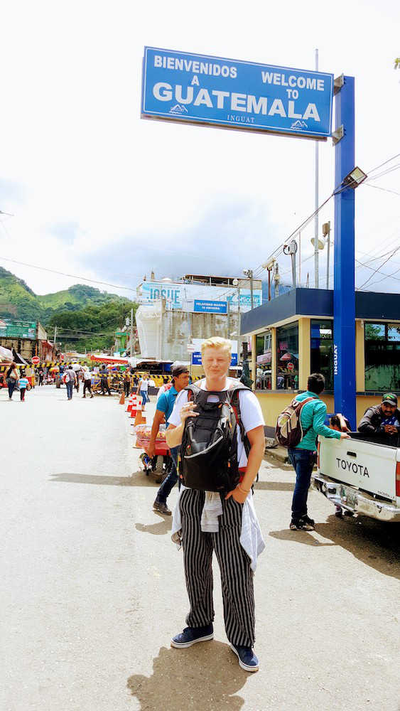 Inge at the border crossing