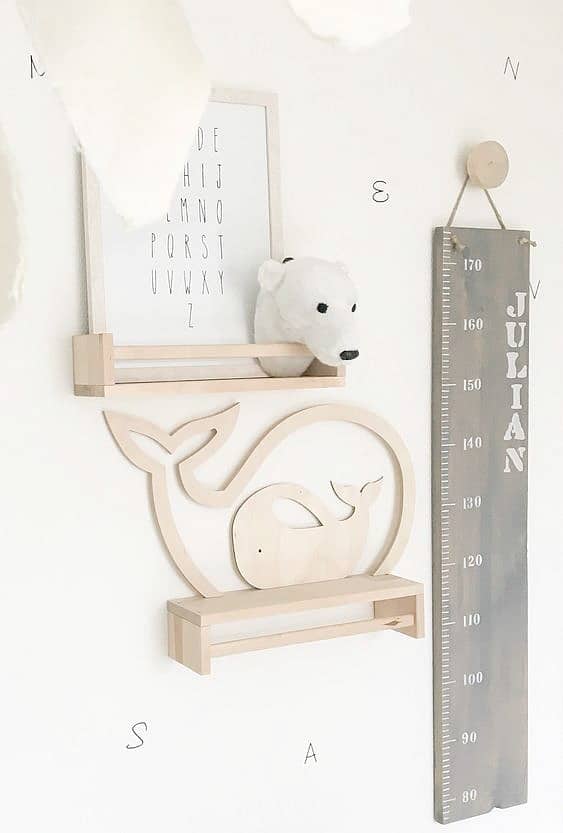 houten silhouet walvis