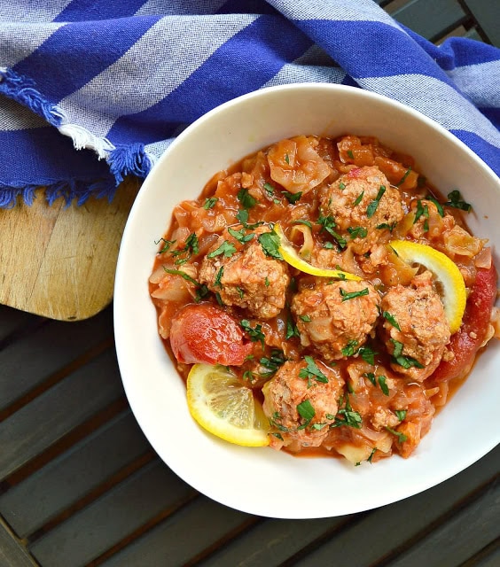 Sweet and Sour Cabbage with Meatballs 