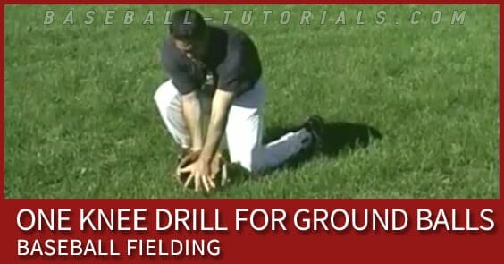one knee baseball fielding drill