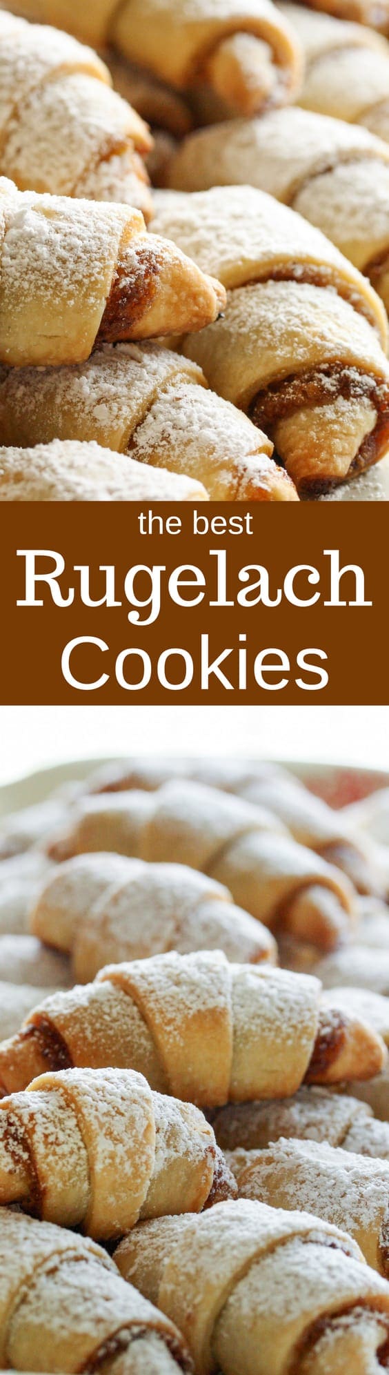 Rugelach Cookies - Crescent shaped cookies with tender dough inside, slightly crisp outside, with a hint of a sweet, nutty chocolate filling. www.savingdessert.com
