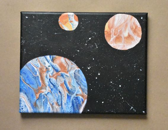 Step Step Acrylic Pouring Space Painting For Beginners Homebody Hall