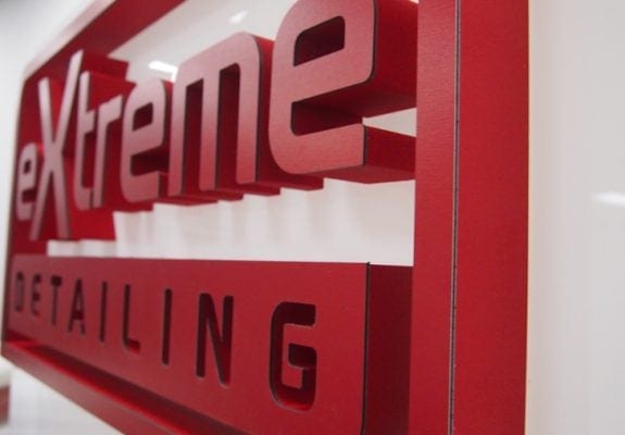 Logo przestrzenne z licem ze styroduru