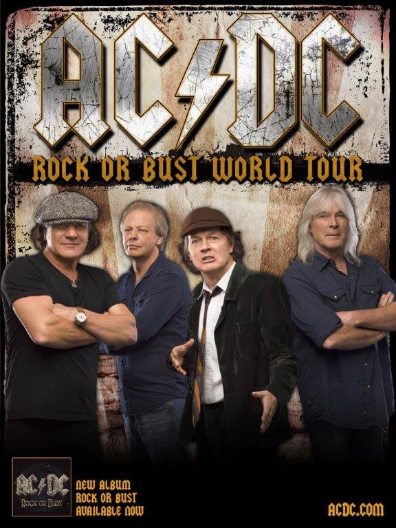 AC/DC - Countdown zur Rock or Bust Tour in Deutschland beginnt 1 AC/DC Band Plakat - Rock or Bust 2014