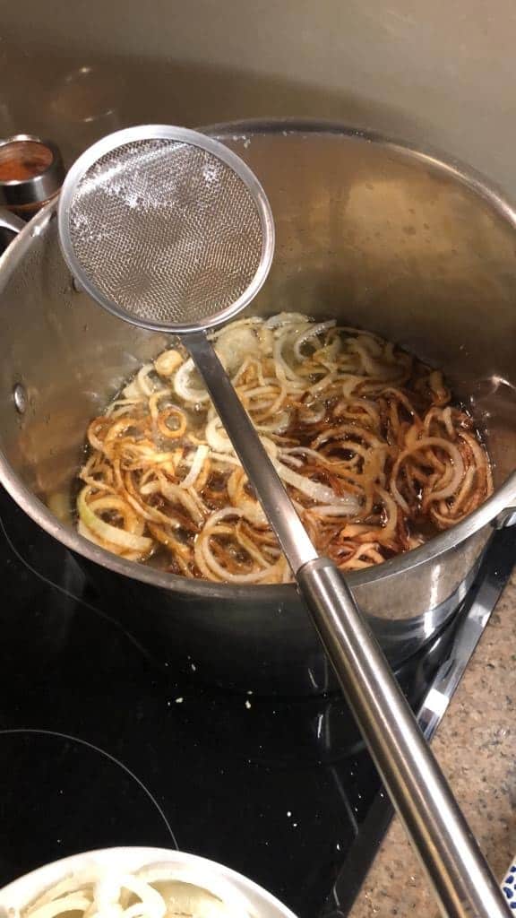 fry onions