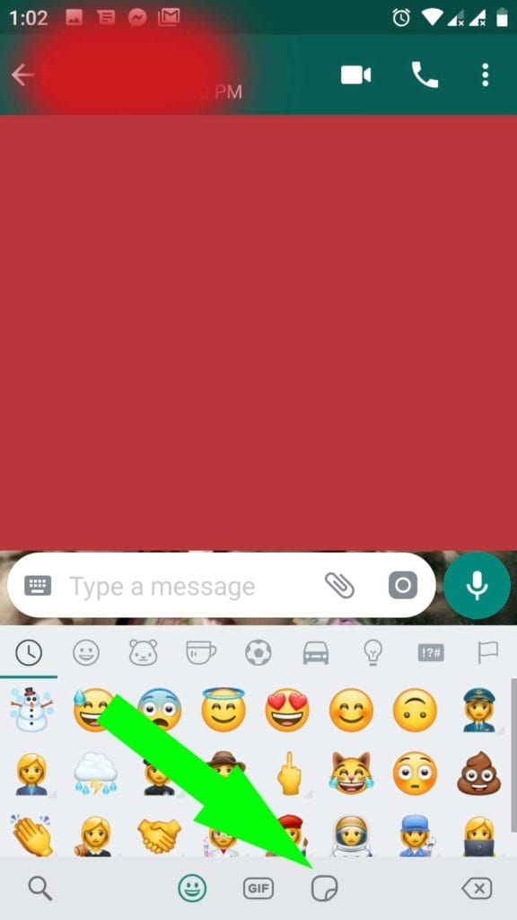 click on sticker icon