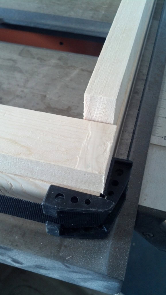 Basic elmers wood glue, smeared on both piecces of wood and allowed to set slightly (makes it nice and tacky)