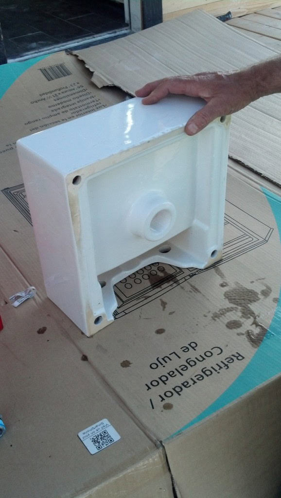 But it comes right off! this particular sink is either a wall mount or a