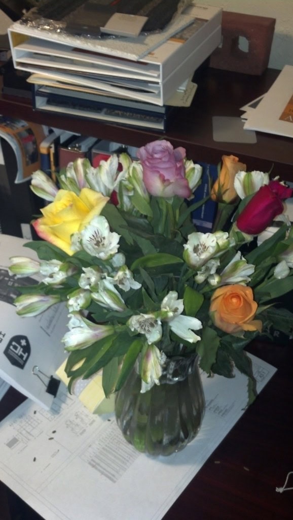 And also I got some super beautiful flowers from Lacy AND Jed for some congratulations!