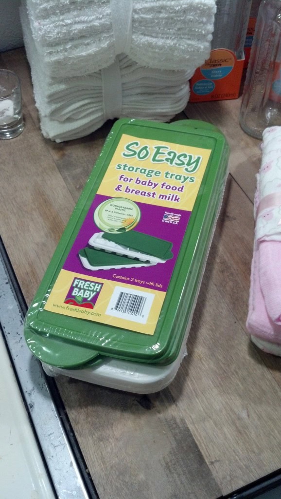 some covered freezer trays for MiniM's milk and food, also thanks Alina!