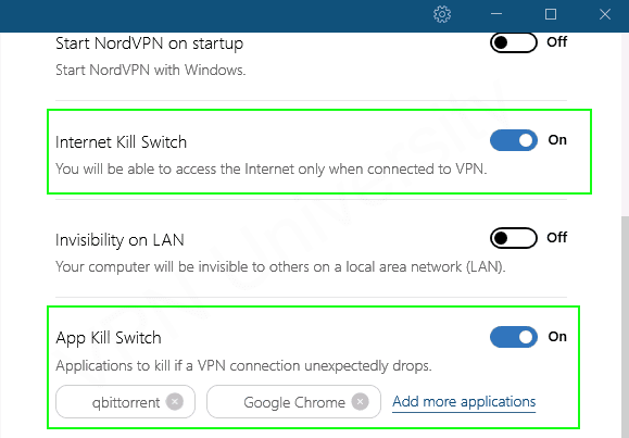qbittorrent VPN kill-switch (NordVPN)