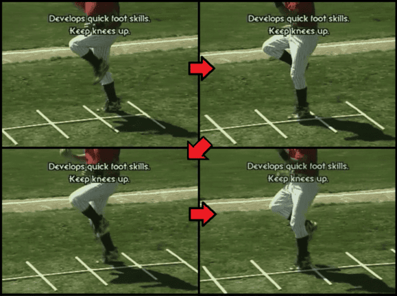 two feet one hole youth baseball drill