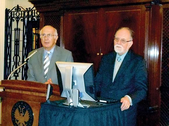 OCL Board members George Karcazes and George Pontikes discussed its founding and purpose and answered questions at the organization’s Washington, DC conference in 2012.