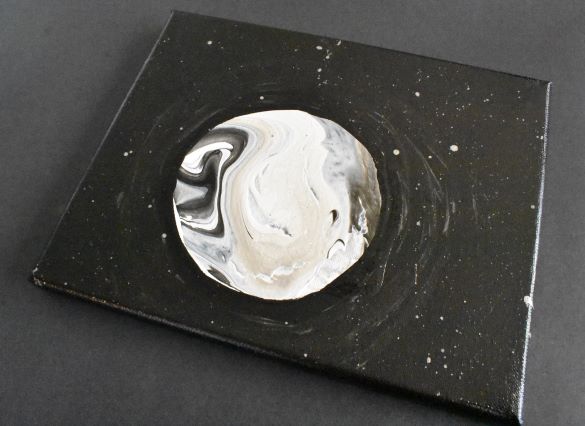 Flip-cup moon painting complete