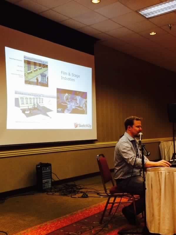 James getting all set up to talk about SketchUp