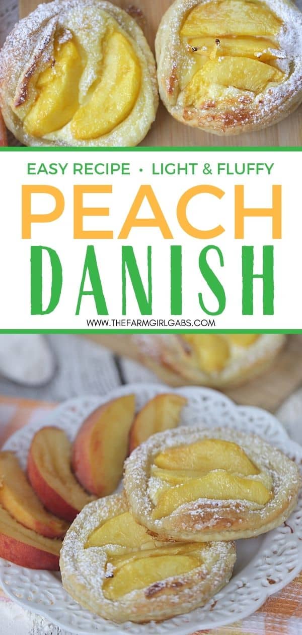 Nothing can go wrong on a day that starts out with these Peach Breakfast Danish made with puff pastry, fresh peaches and a sweet cheese filling. You will love this award-winning peach recipe. This easy breakfast danish is perfect to make when peaches are in season. This recipe can be served as a delicious peach dessert recipe or breakfast recipe.