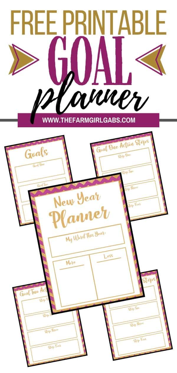 Set some goals for yourself this year. Download this free printable New Year Goal Planner to help you track and achieve success this year. #goalplanner #newyearplanner