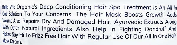 Bella Vita Organic Protein Growth Hair Masque Review - claims