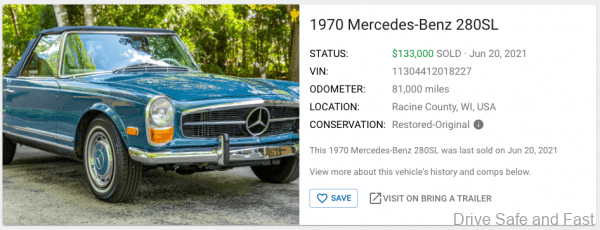 Mercedes SL Pagoda_W113_for sale